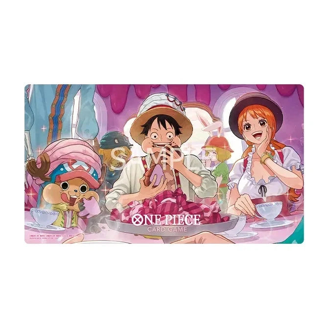 One Piece Playmat & Card Set Whole Cake Island – Lieferumfang Übersicht – JustNerdsTCG