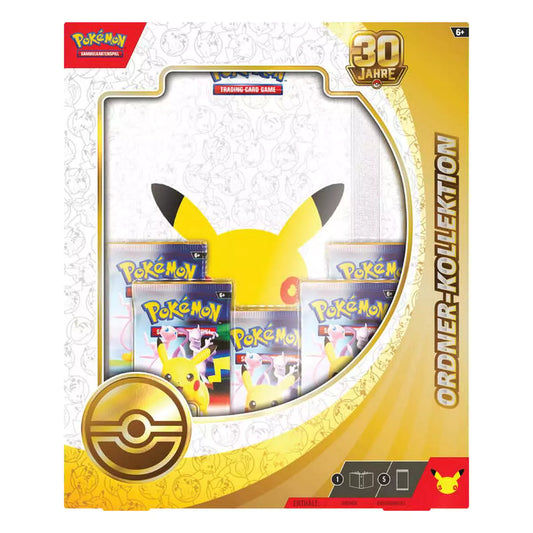 Pokémon 30 Jahre Ordner Kollektion – Innenansicht mit Kartenfächern