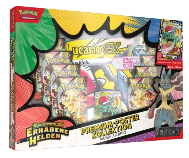 Pokémon Erhabene Helden Premium-Poster Kollektion Mega-Lucario kaufen – JustNerdsTCG