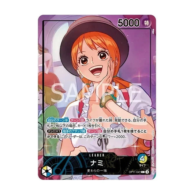 One Piece Nami OP11-041 Leader-Promokarte Alternate Art Japanisch – JustNerdsTCG