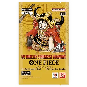 Englisches One Piece Card Game OP17 The World’s Strongest Warriors Boosterpack, original versiegelt.
