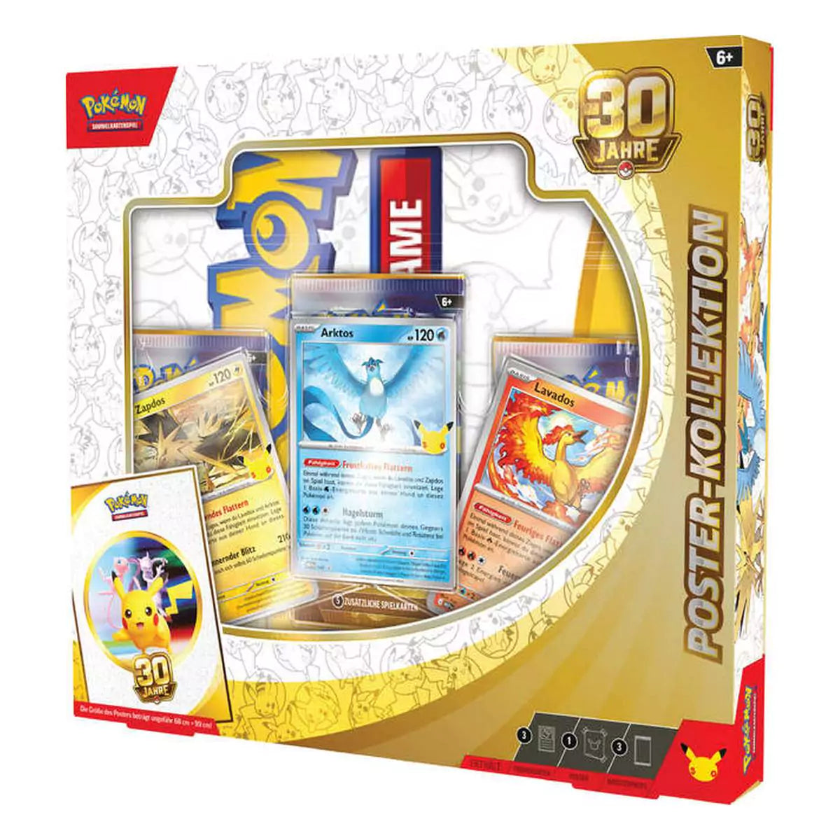 Pokémon 30 Jahre Poster Kollektion – 3 Boosterpacks und Promokarten