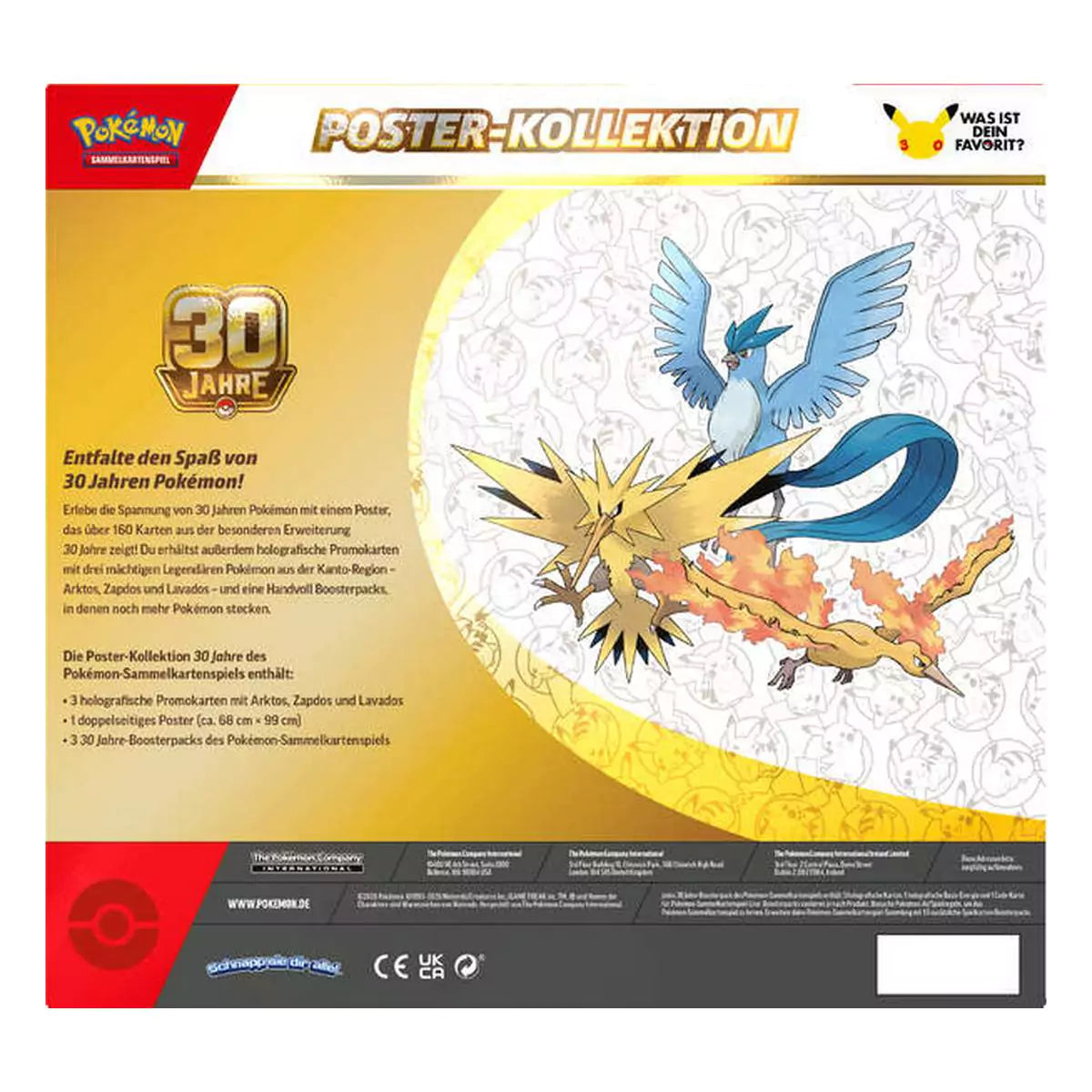 Pokémon 30 Jahre Poster Kollektion Deutsch – Verpackungsansicht JustNerdsTCG