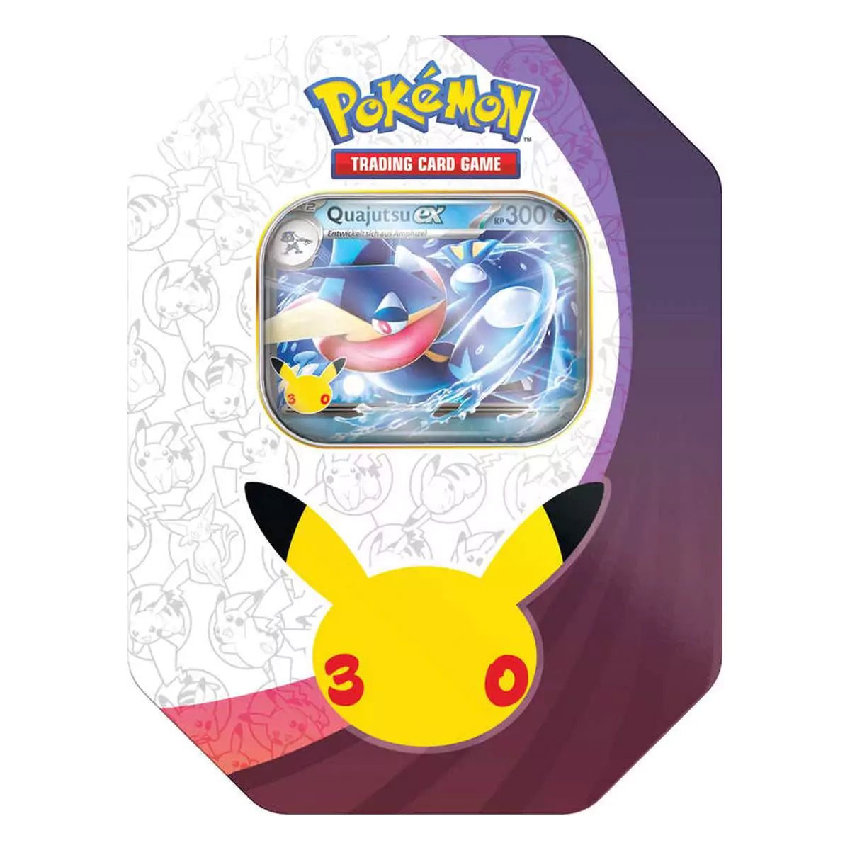 Pokémon 30 Jahre Tin Box Nacht Deutsch – Quajutsu-ex Promokarte und 4 Booster