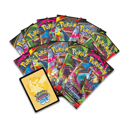 Pokémon Center Top-Trainer-Box Fatale Flammen – Knarbon Promokarte mit Pokémon Center-Logo