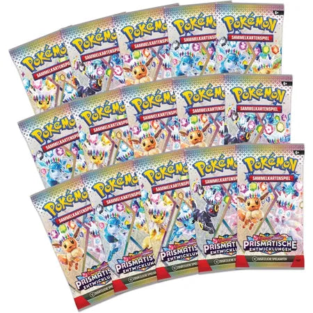 Pokémon Prismatische Entwicklungen UPC – Seitenansicht Box Deutsch – JustNerdsTCG