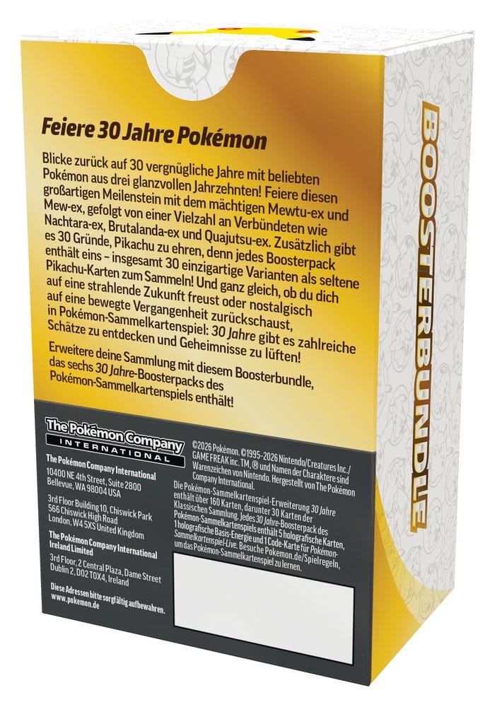Pokémon 30 Jahre Booster Bundle Deutsch – Verpackungsansicht